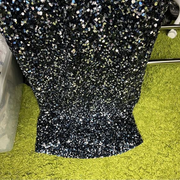 Nookie Confetti Sequined Gown Xtra Small XS in Navy - Picture 5 of 9